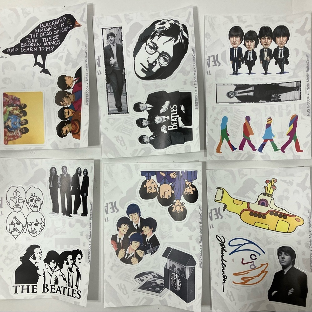 Beatles Stickers - 6 pages